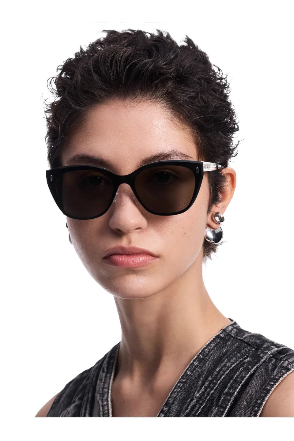 Logo Temple Cat Eye Sunglasses