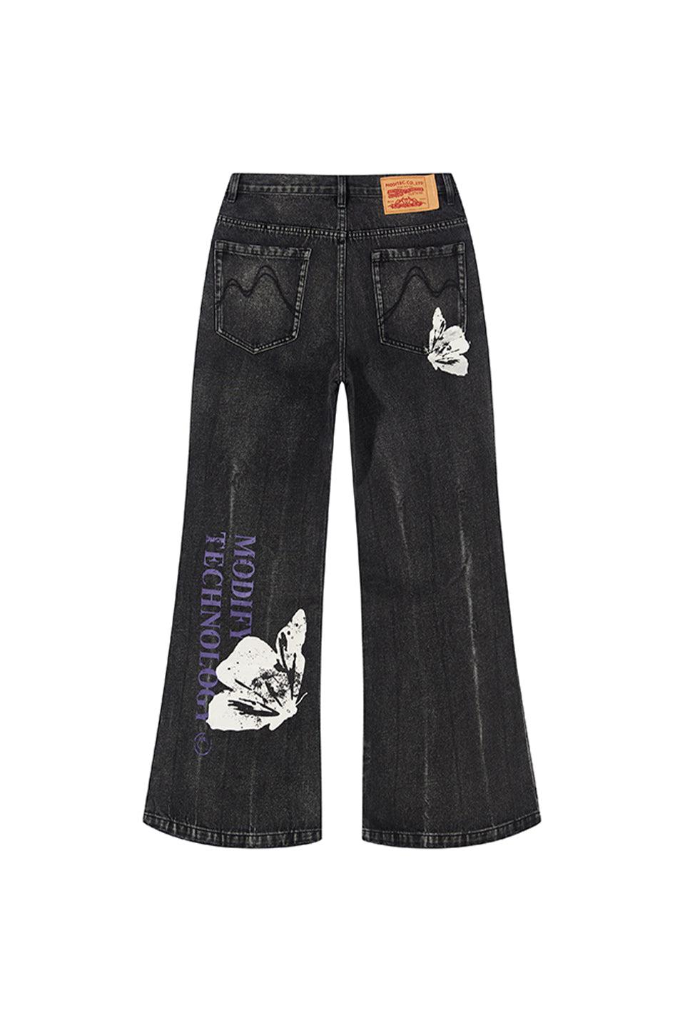 M Butterfly Flared Jeans