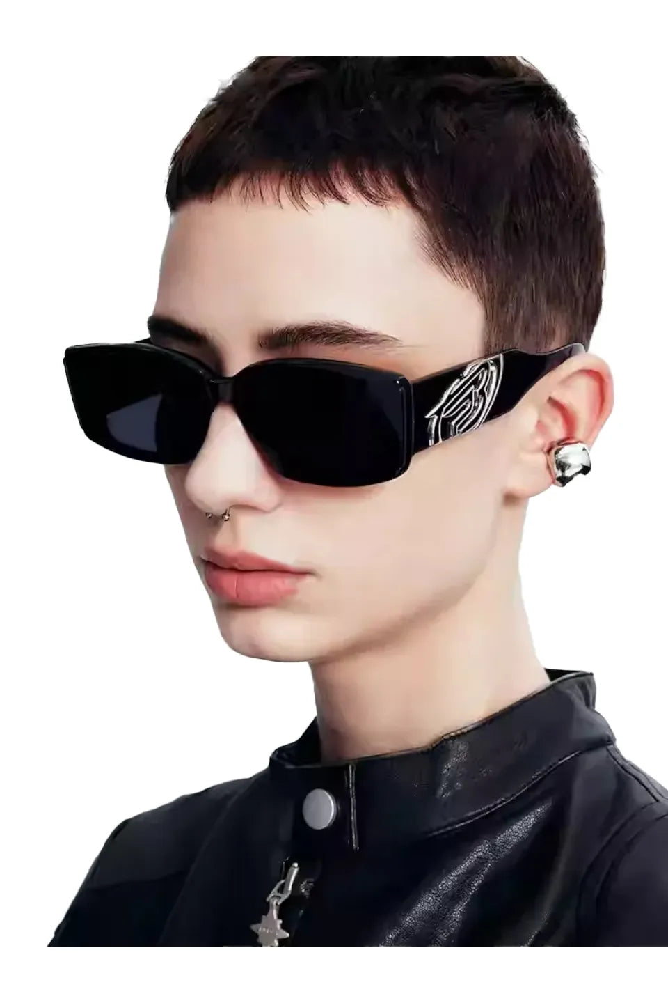 Metal Edge Square Sunglasses