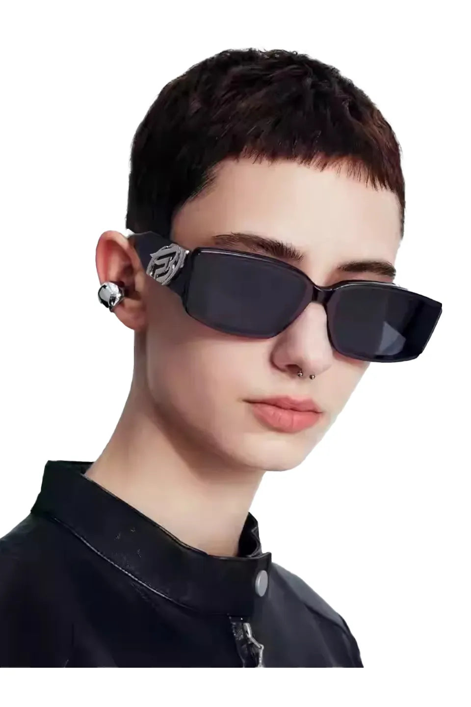 Metal Edge Square Sunglasses