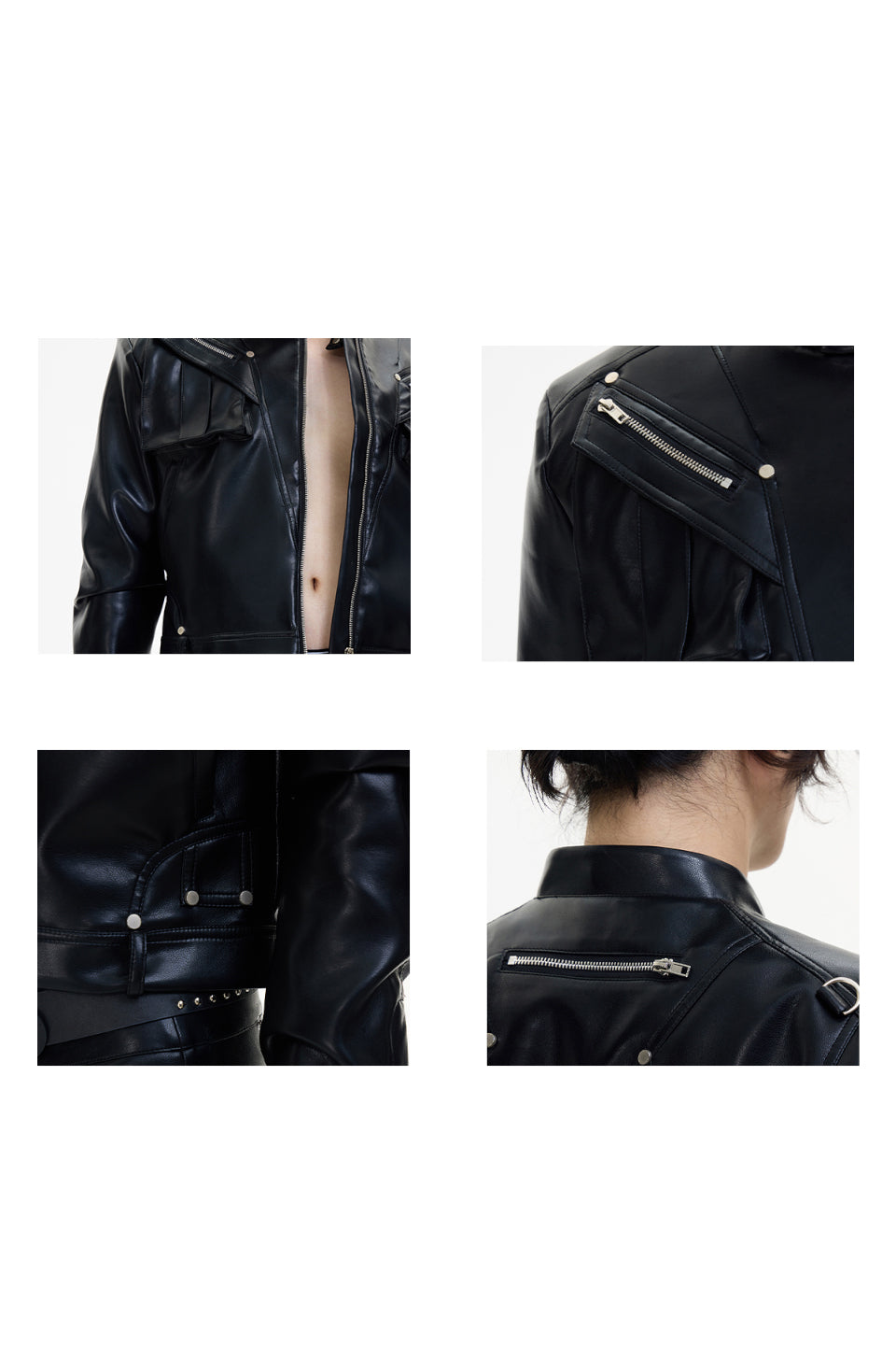 Metal Zipper Short Motorcycle Jacket