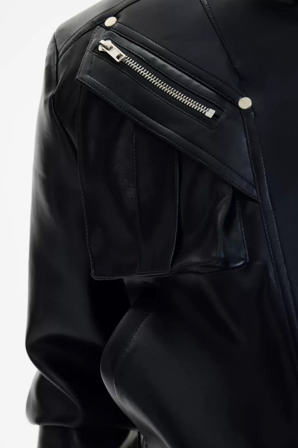 Metal Zipper Short Motorcycle Jacket