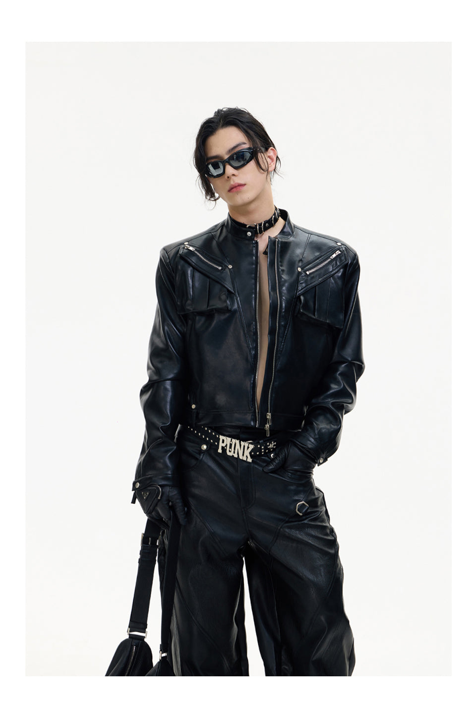 Metal Zipper Short Motorcycle Jacket