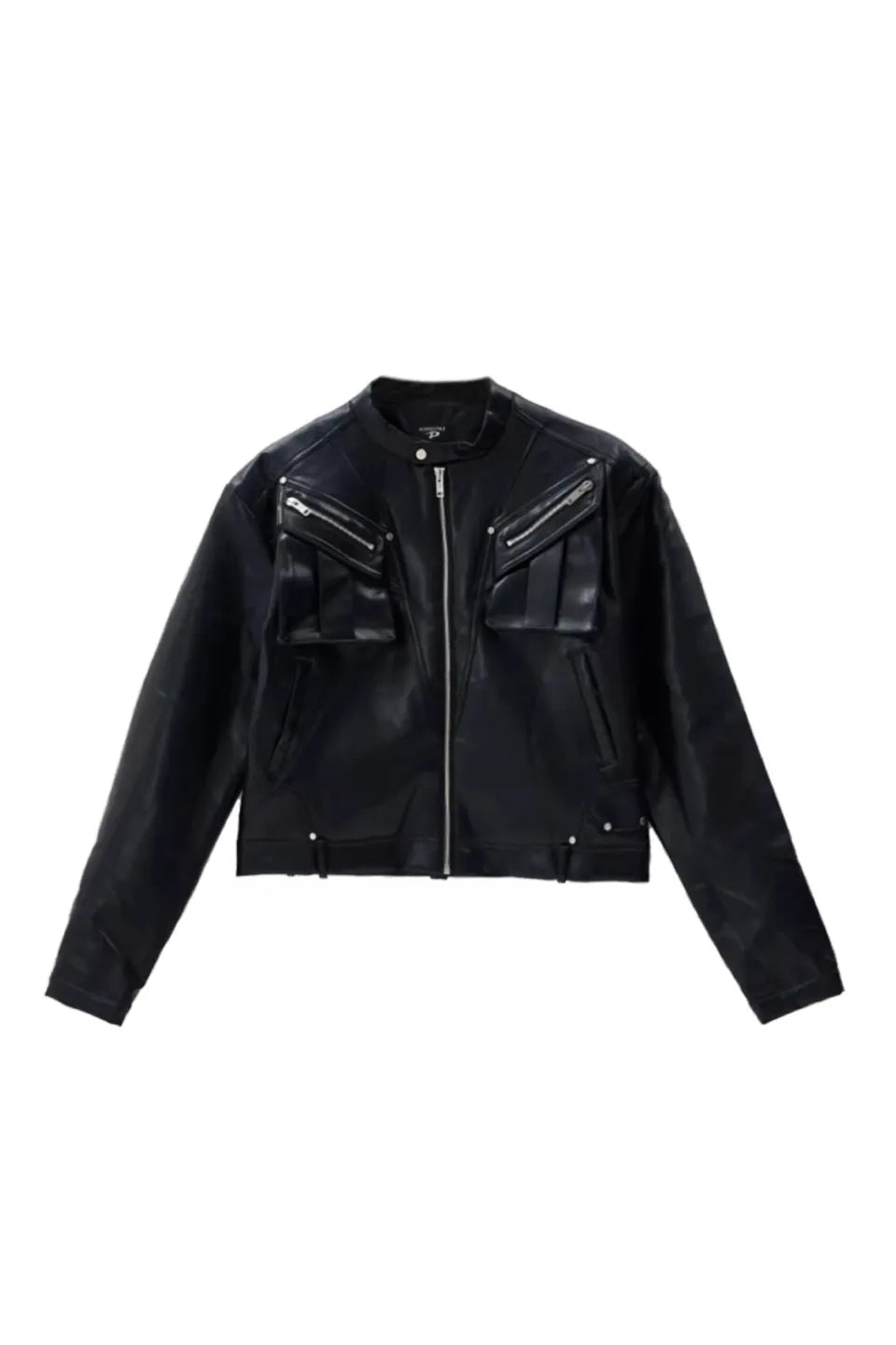 Metal Zipper Short Motorcycle Jacket
