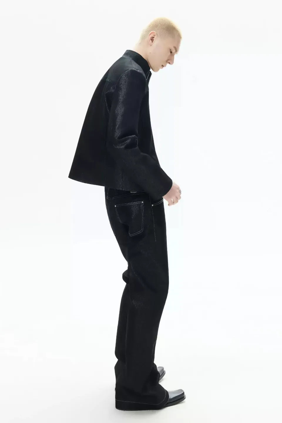 Metallic Shimmer Bootcut Jeans