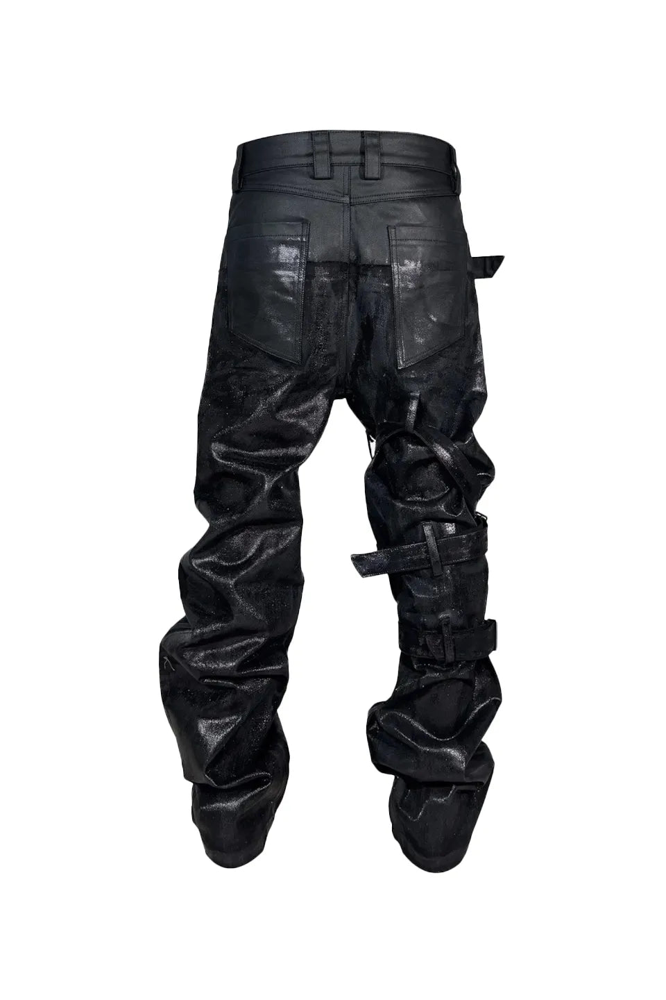 Metallic Dual Panel Layered Waist Jeans