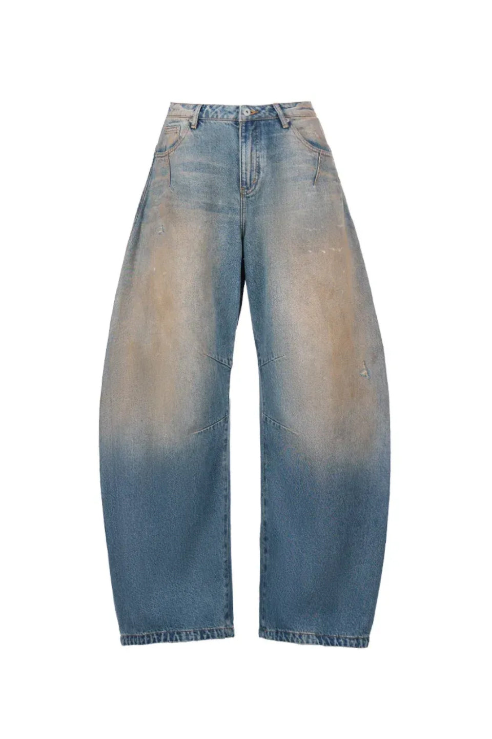 Mud Dyed Balloon Denim Jeans
