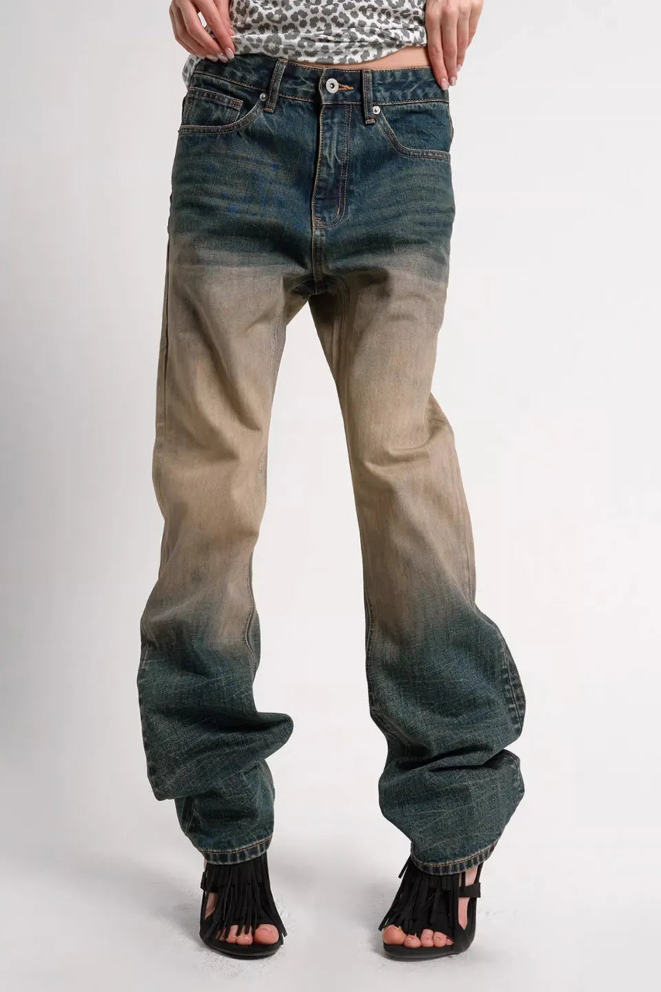 Mud Dyed Gradient Wash Denim