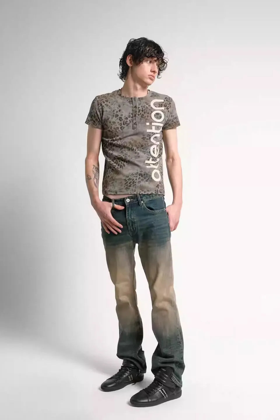 Mud Dyed Gradient Wash Denim