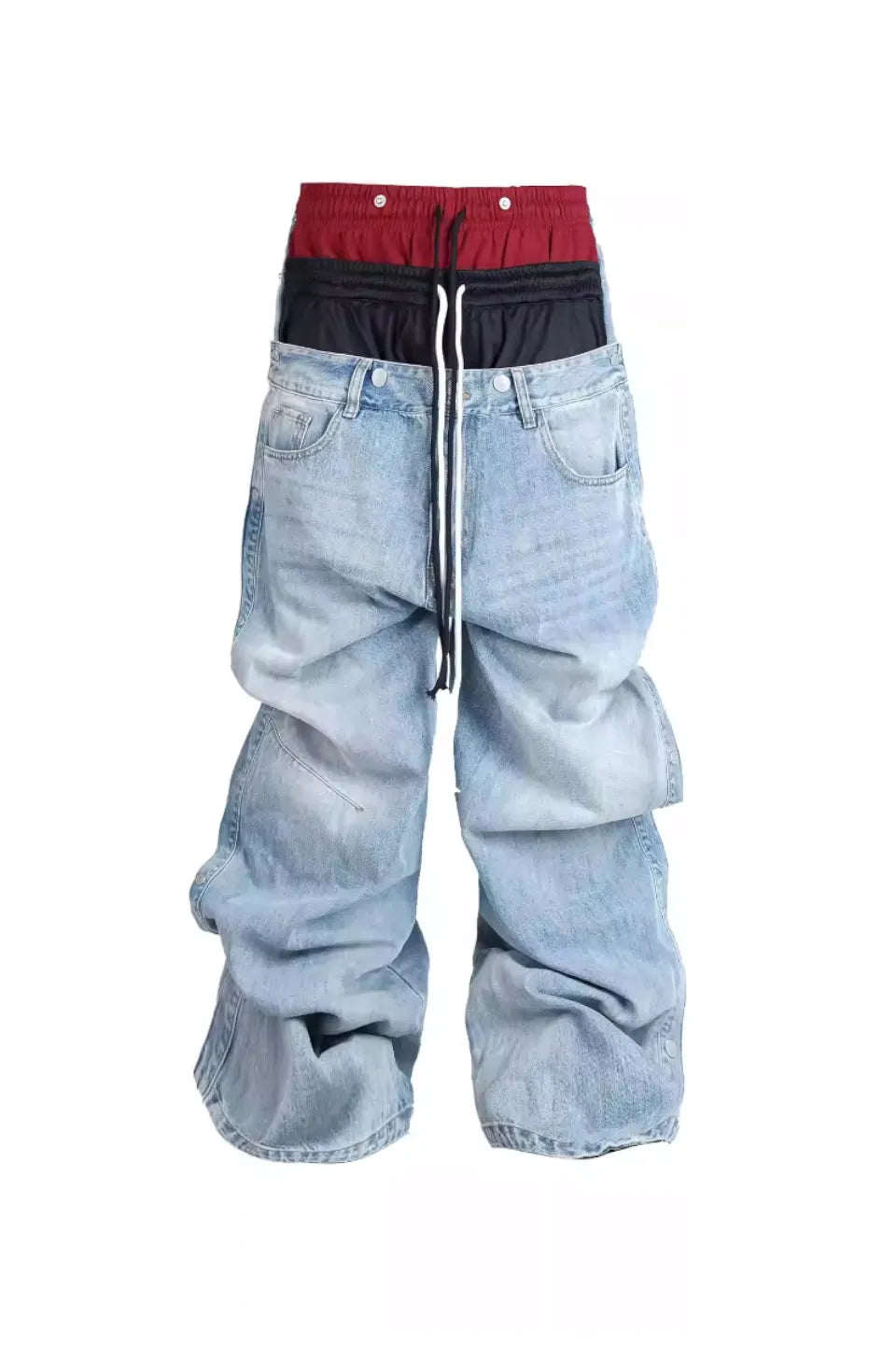 Multi Saggin Washed Denim