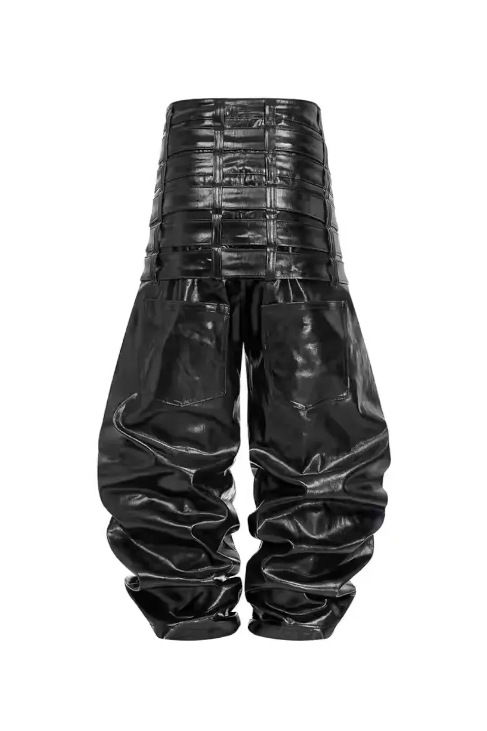 Multi Waist Coated Biker Pants