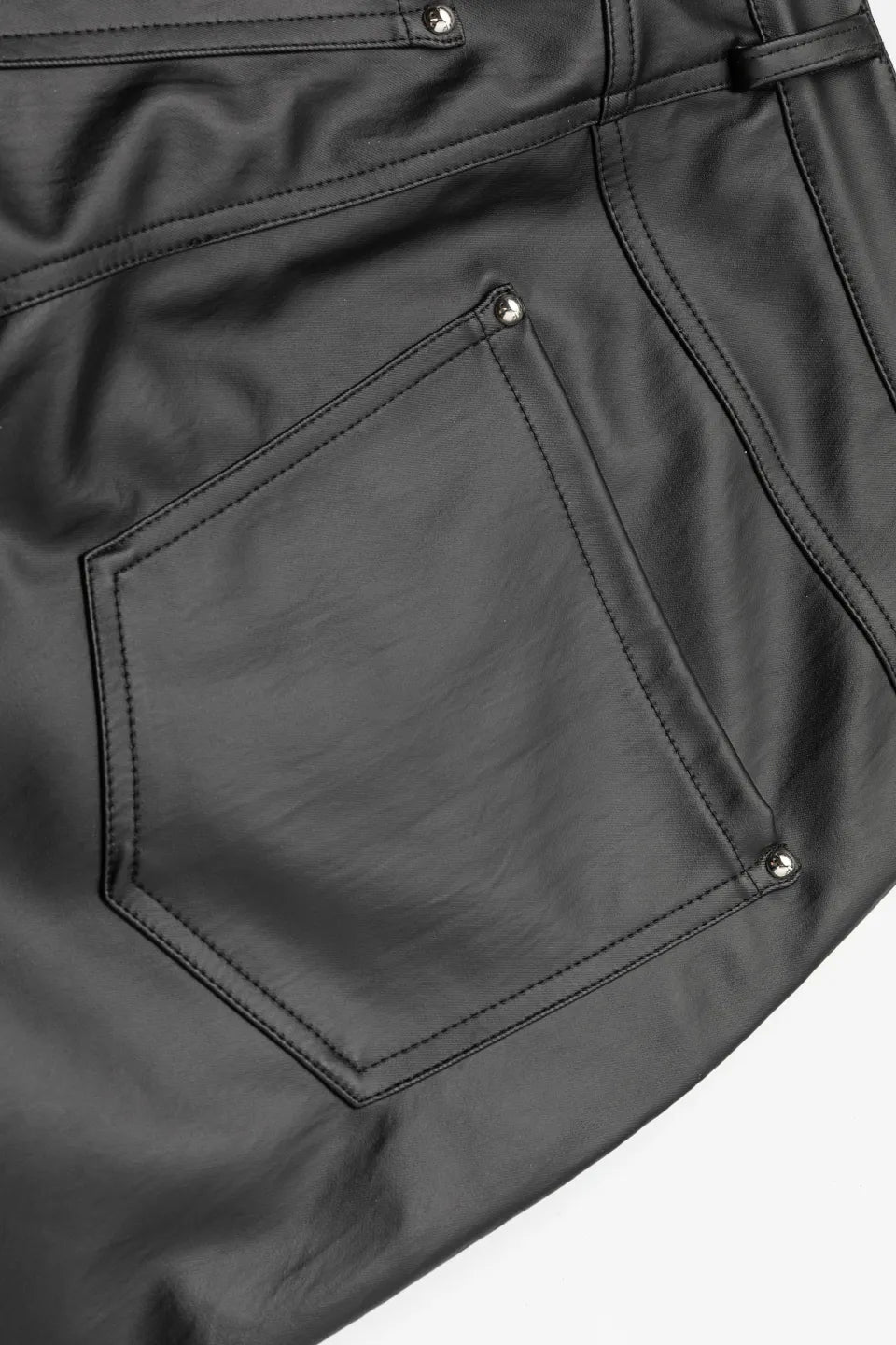 Multi Zip Biker Leather Pants