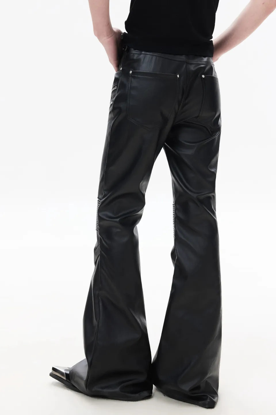 Multi Zip Biker Leather Pants