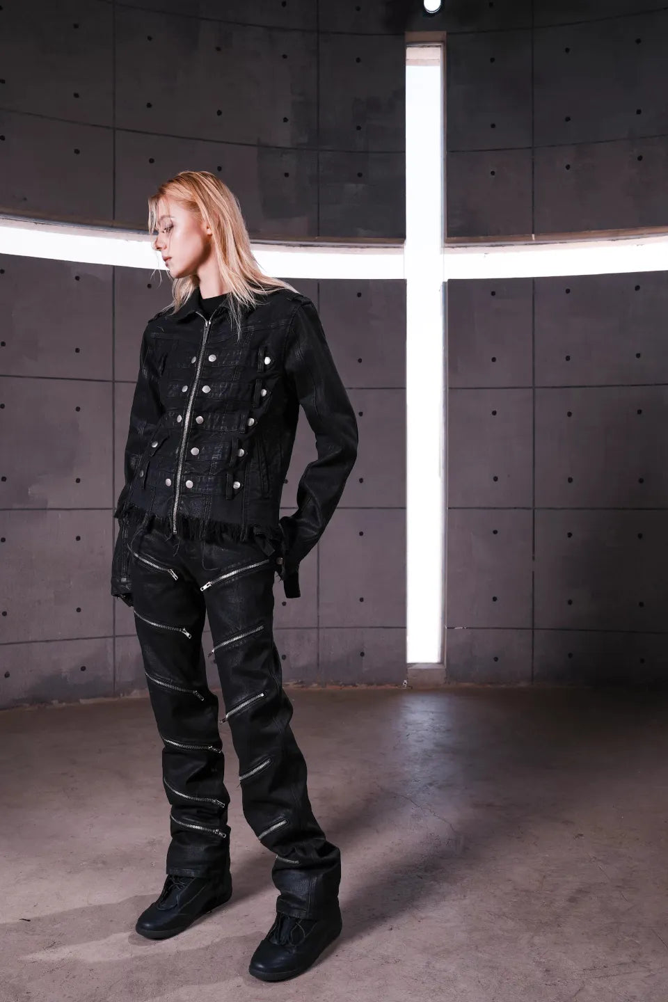 REBEL WAVE | Multi Zipper Wax Pants マルチジッパー ワックス デニム