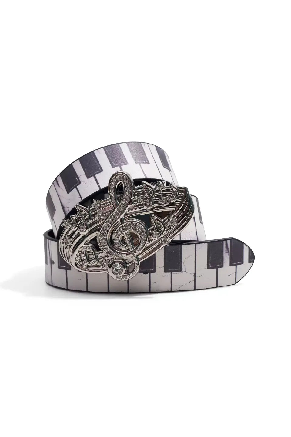 Music Note Studded Diamante Belt