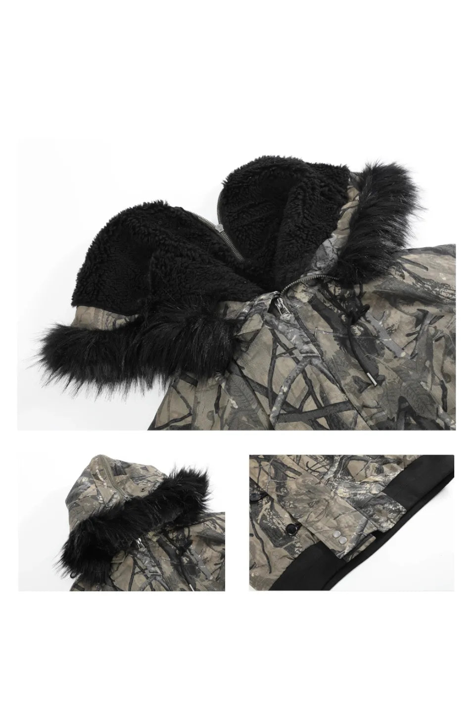 N2B Tear Resistant Branch Camouflage and Winter Thickened Cotton Jacket