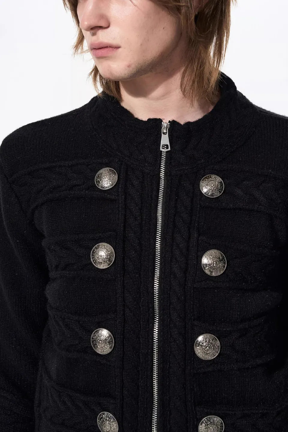 【タグ替えボタン付き】Be Mine Emblem Knit Cardigan Be Mine Emblem Knit Cardigan