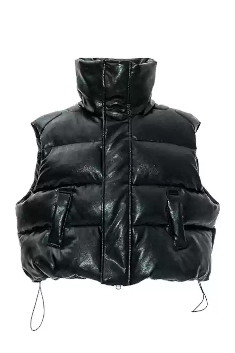 PU Leather Down Vest