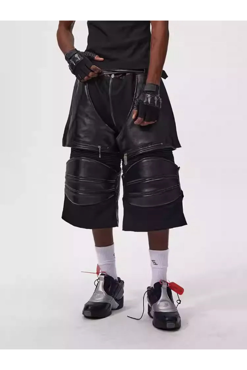 Fourth3ex フォースセックス｜PU Panel Biker Shorts パネル
