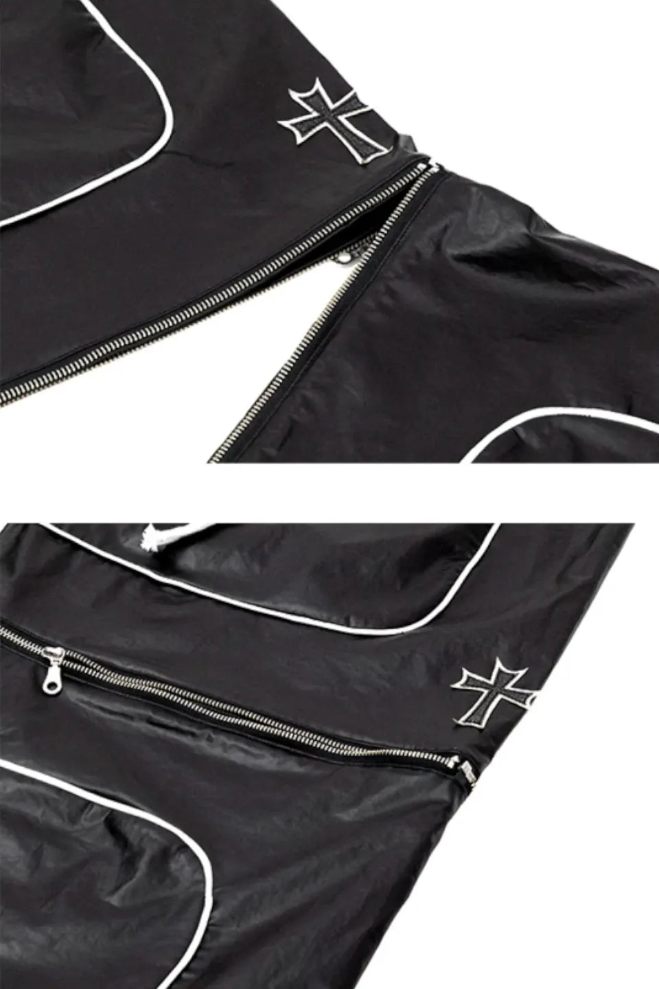 PU Coated 2Way Convertible Cargo Pants