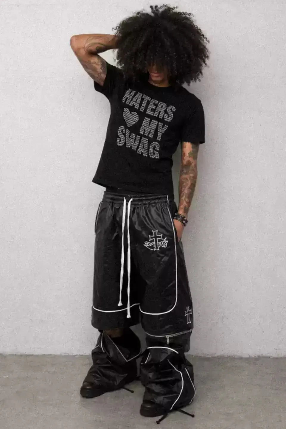 PU Coated 2Way Convertible Cargo Pants