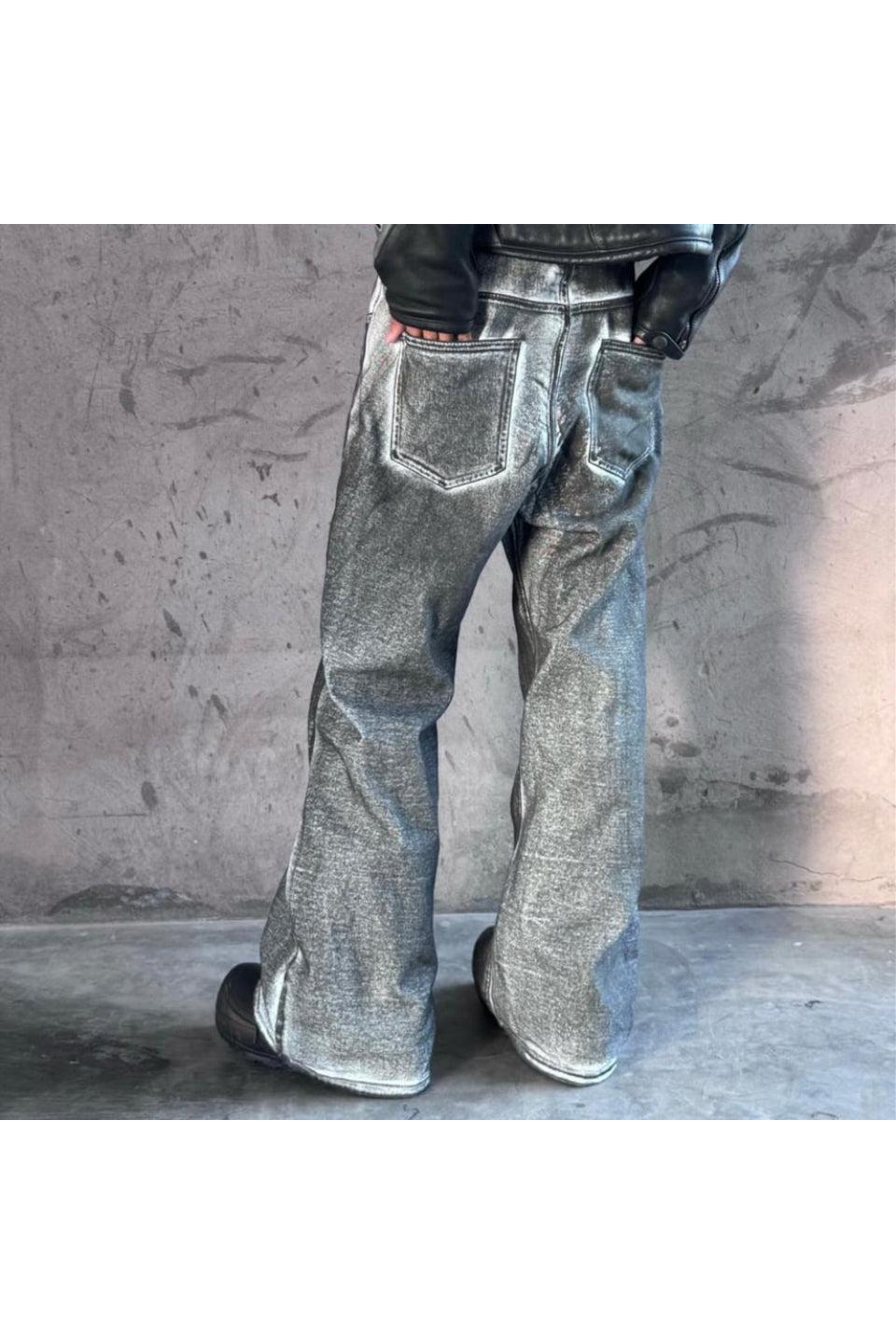 Painted Wash Flared Jeans