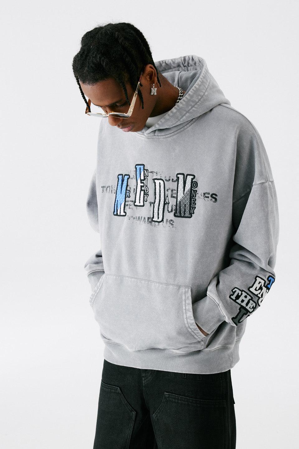 Pattern Embroidered Hoodie