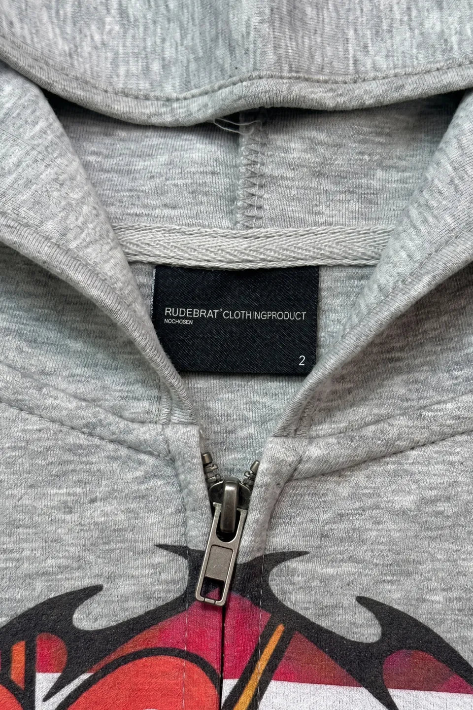 Pierced Tongue Graphic Hooded Vest