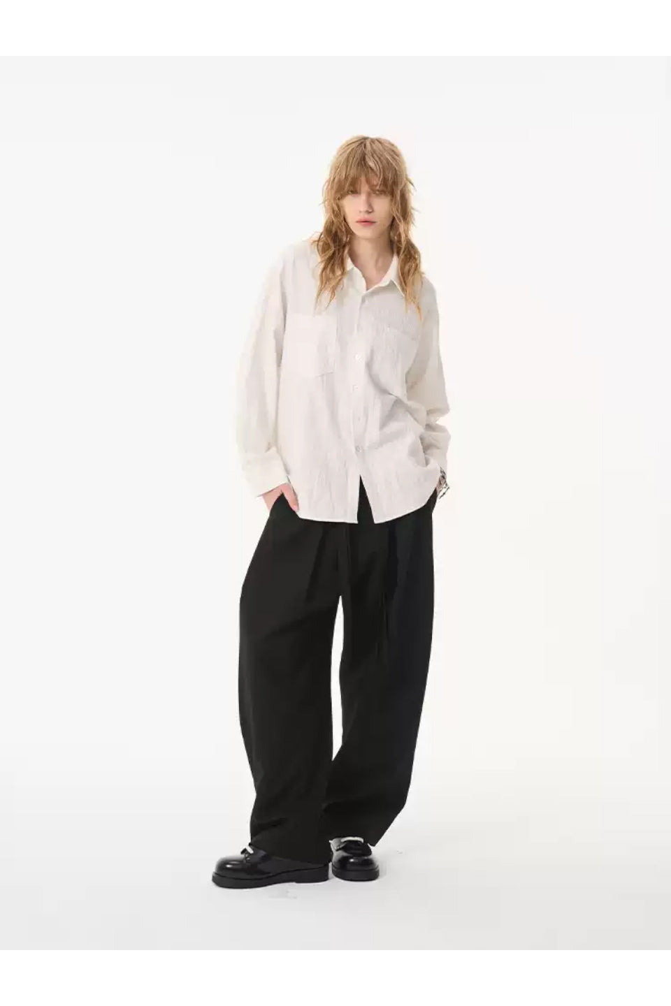 Pleated Draped Trouser