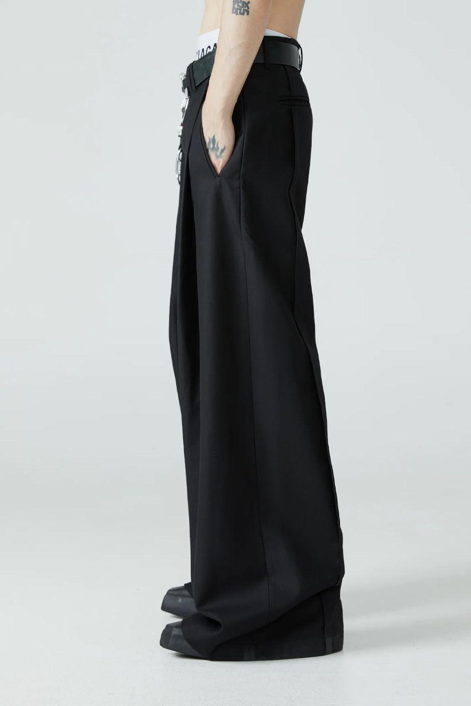 FRKM SCD CROWD - Pleated Wideleg Pants エフアールケーエム パンツ ボトムス