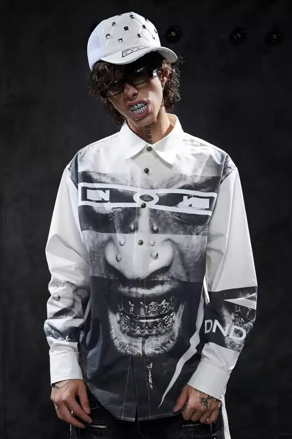 Portrait Graphic Oversized LS Shirt