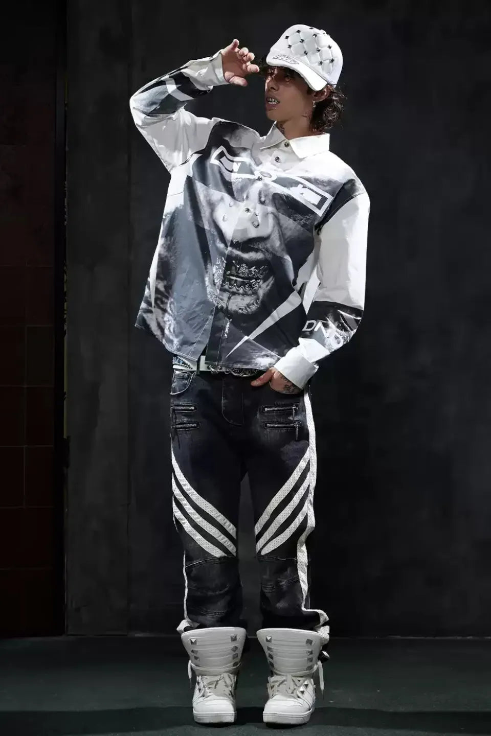 Portrait Graphic Oversized LS Shirt