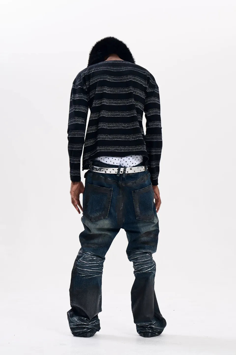 Portrait Graphic Striped LS T-shirts