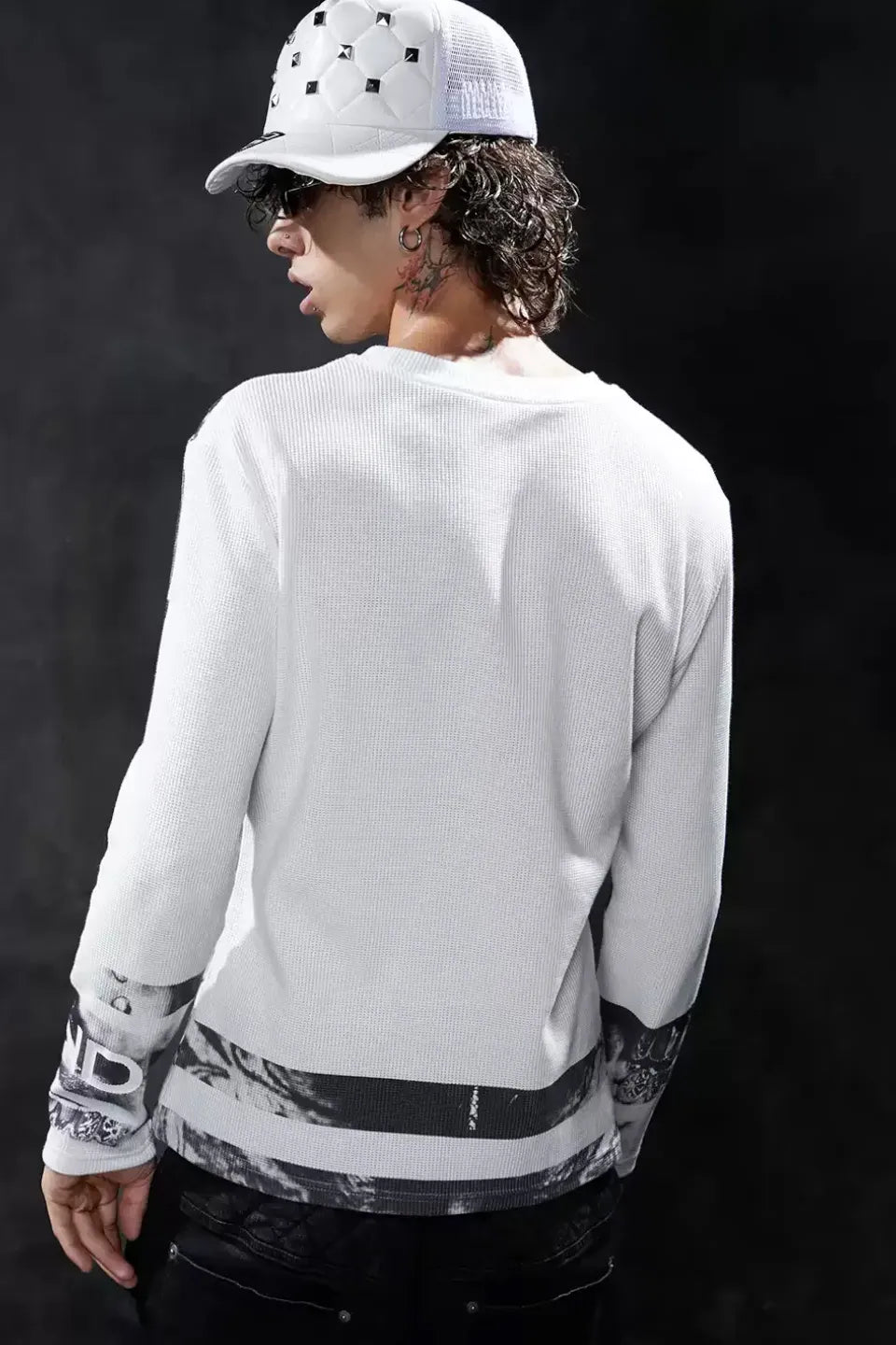 Portrait Graphic Thermal Waffle LS Tee