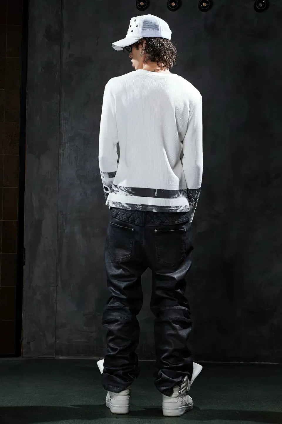 Portrait Graphic Thermal Waffle LS Tee