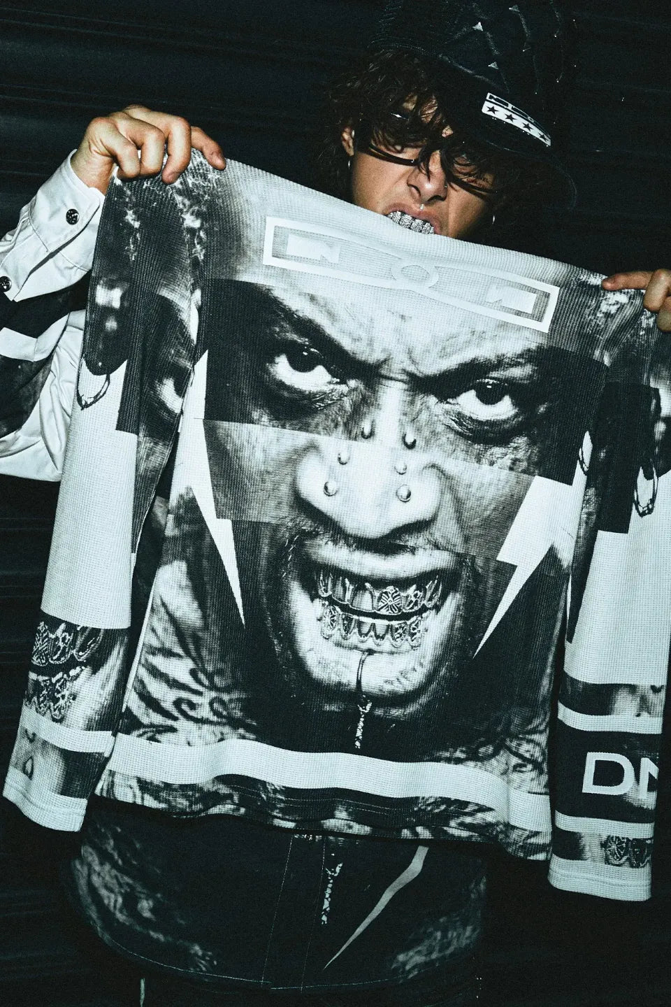 Portrait Graphic Thermal Waffle LS Tee