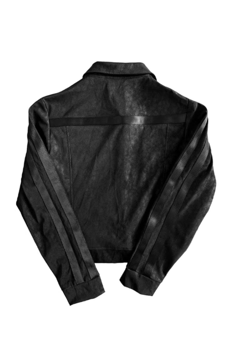 Prison Bird Vein Textured Leather Jacket