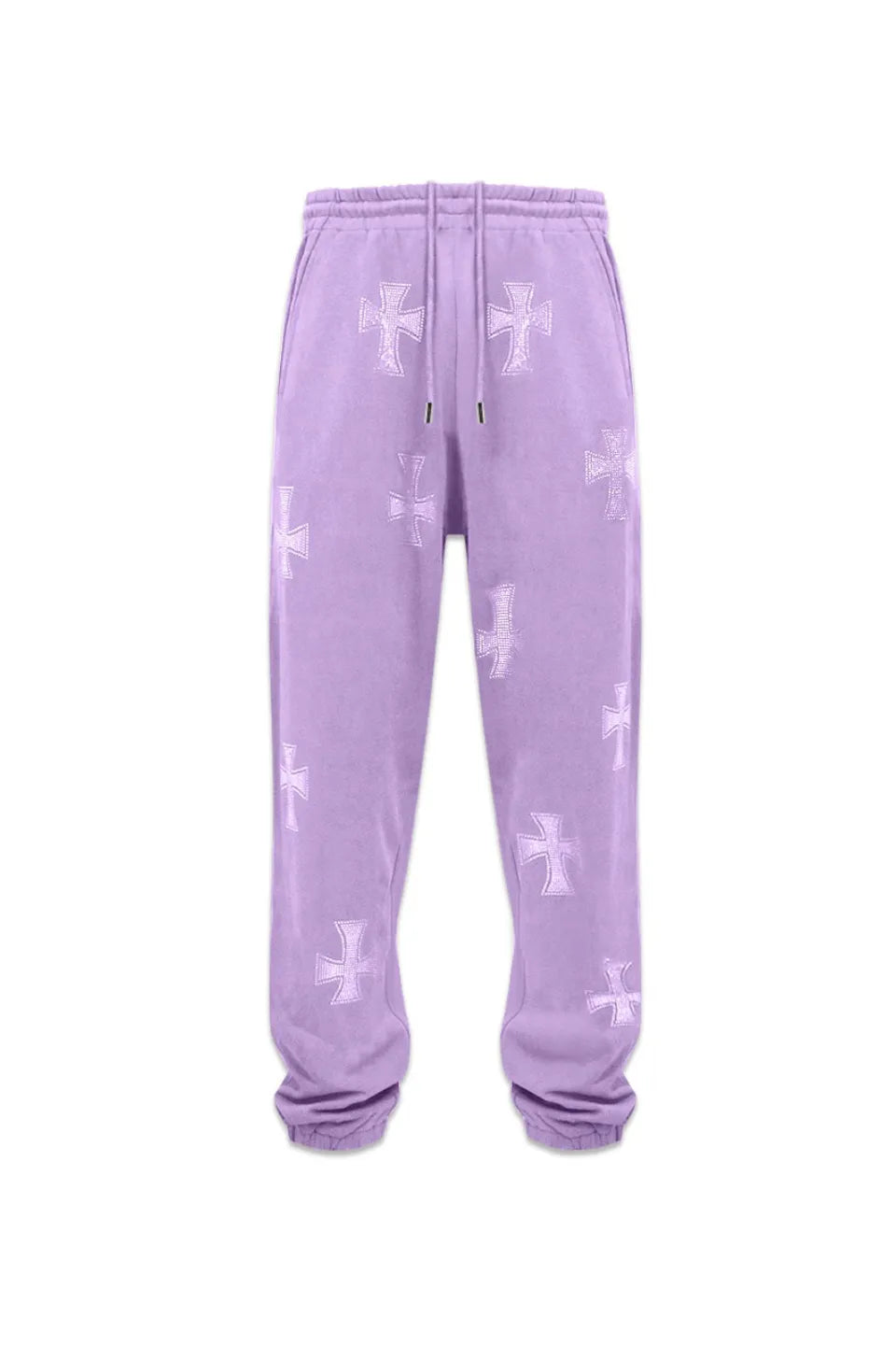 Purple Cross Rhinestone Jogger