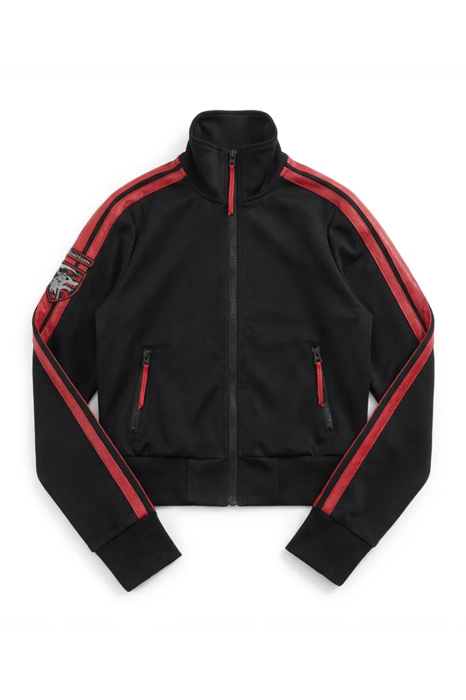 RUDE WOLF Blood Wolf Embroidered Suede Jacket