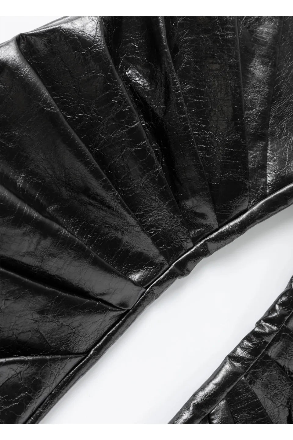 Radiant Pleat Leather Pants