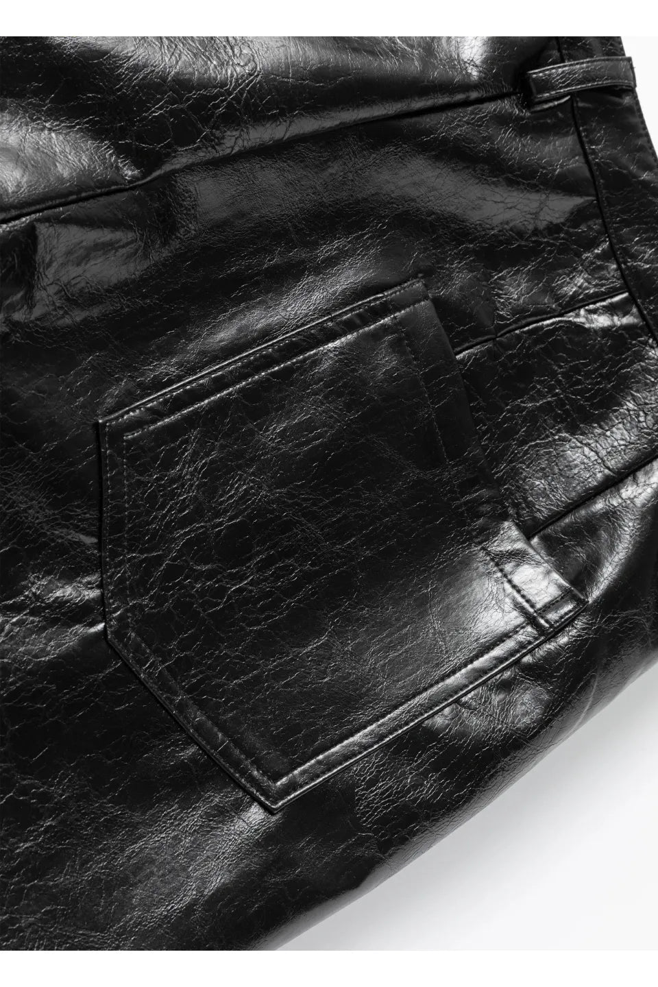 Radiant Pleat Leather Pants