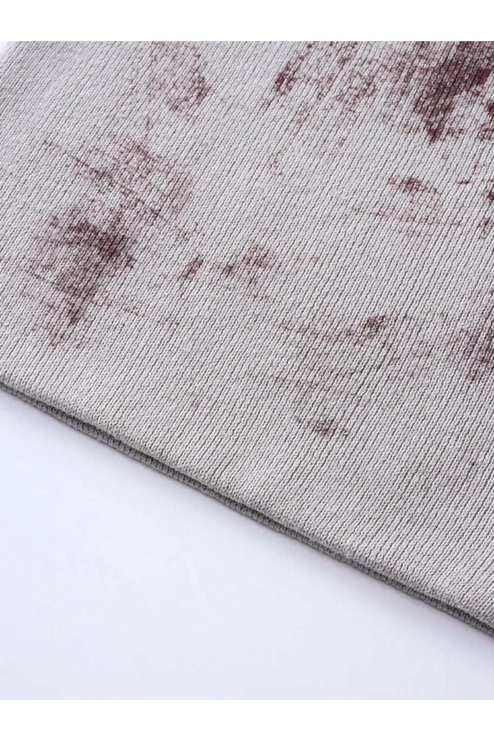 Red Cross Print Beanie Knit Hat