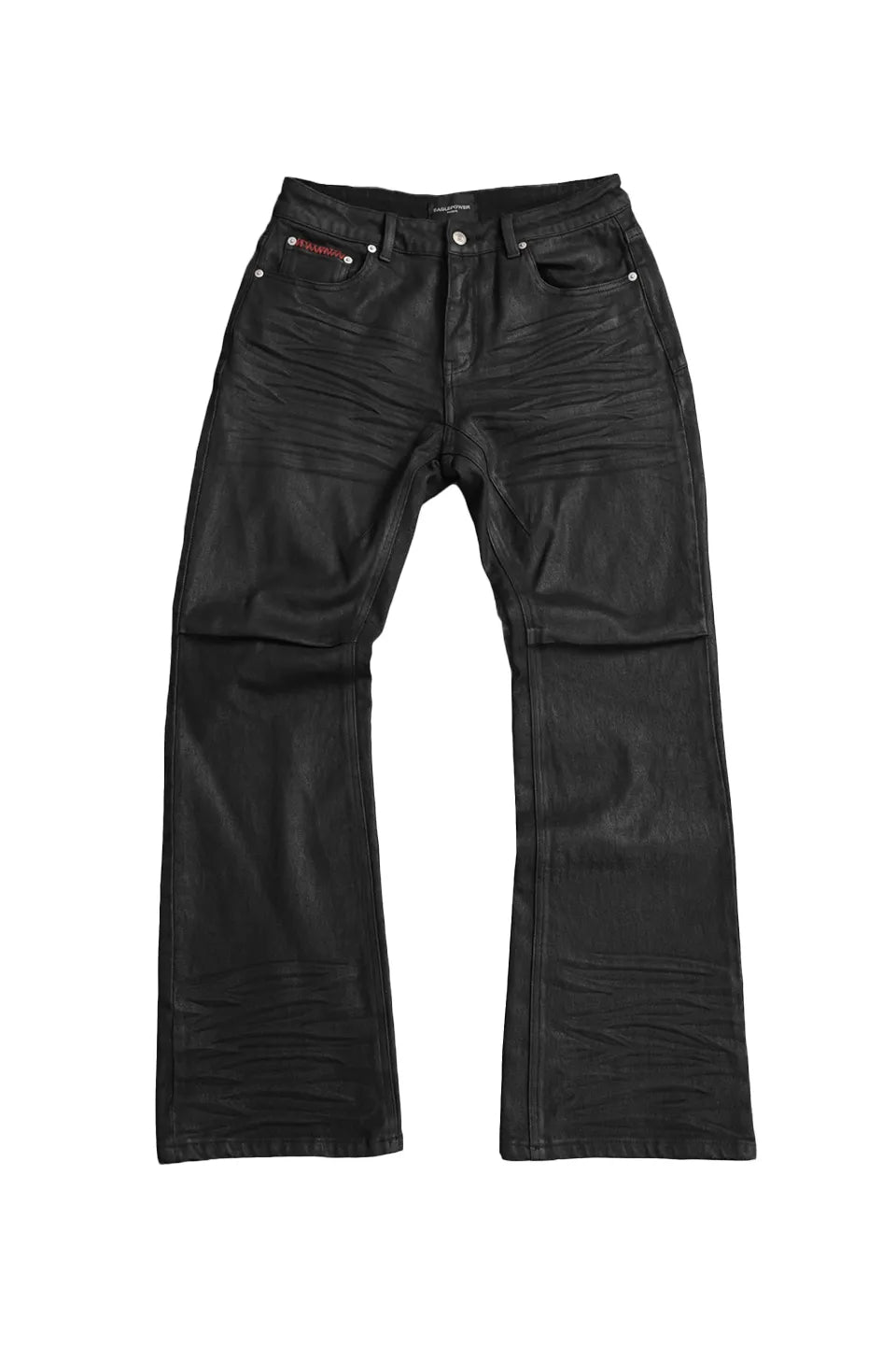 Red Line Handmade Waxed Coating Red Stitched Jeans