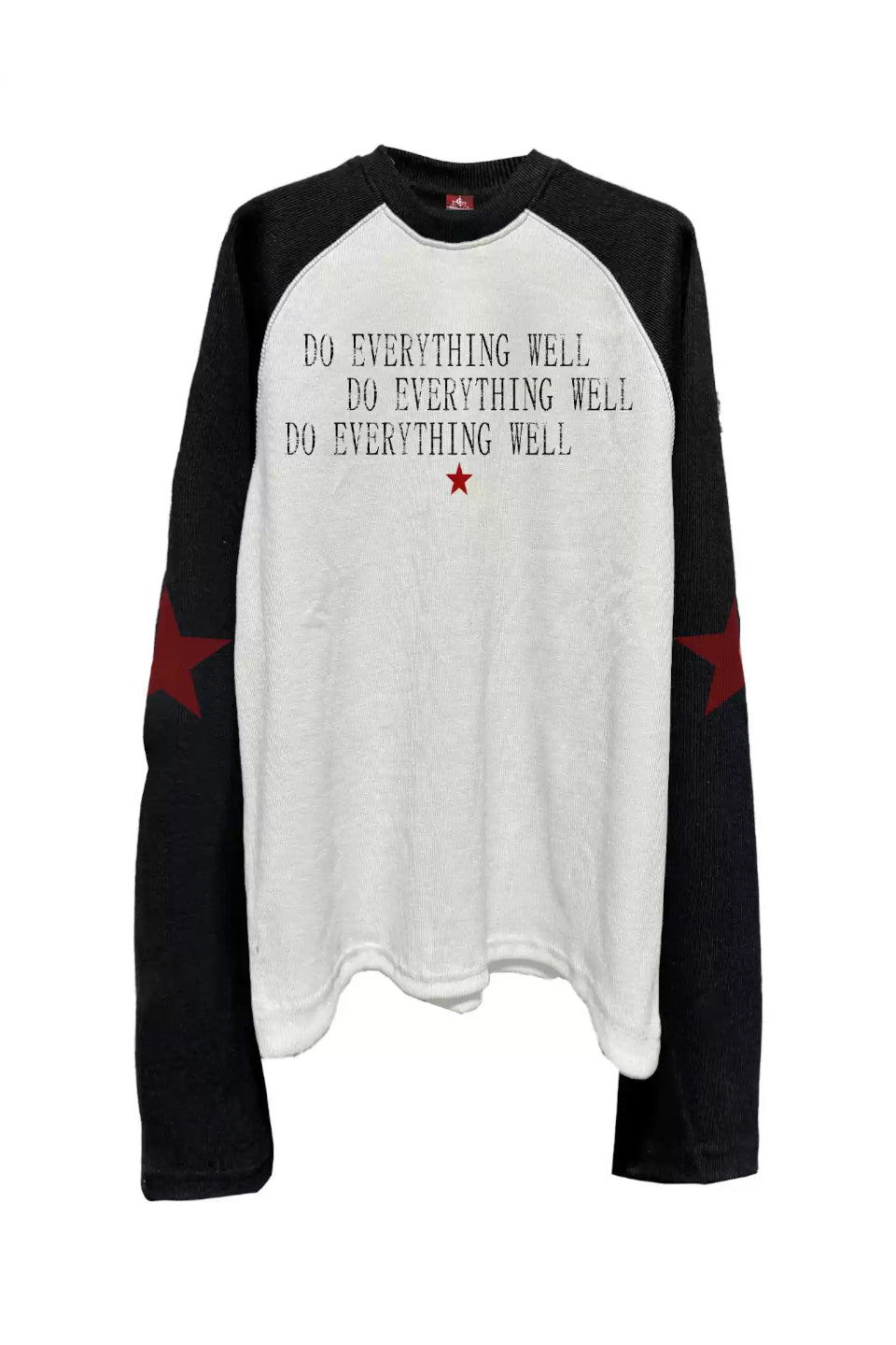 Red Star Raglan Long Sleeve Tee