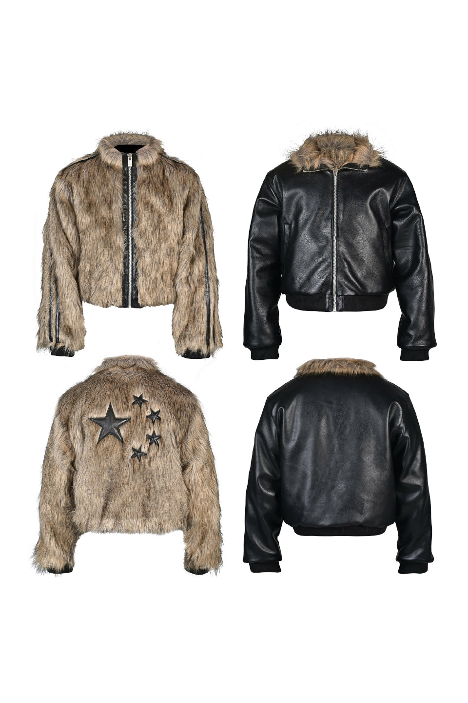 Reversible Fur Leather Jacket