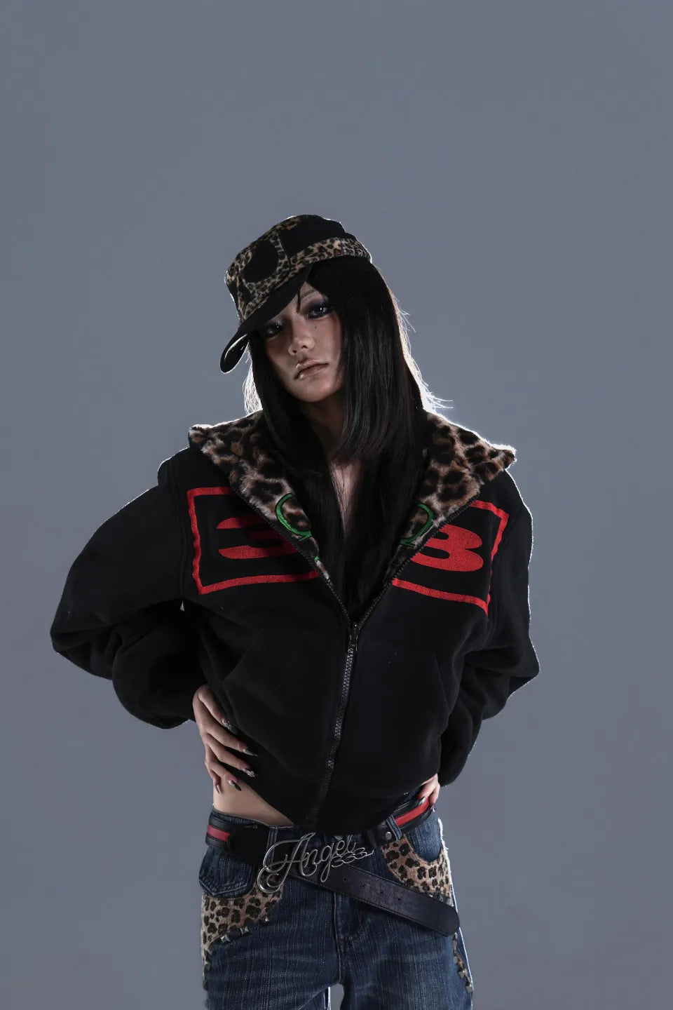 Reversible Leopard Hoodie Jacket