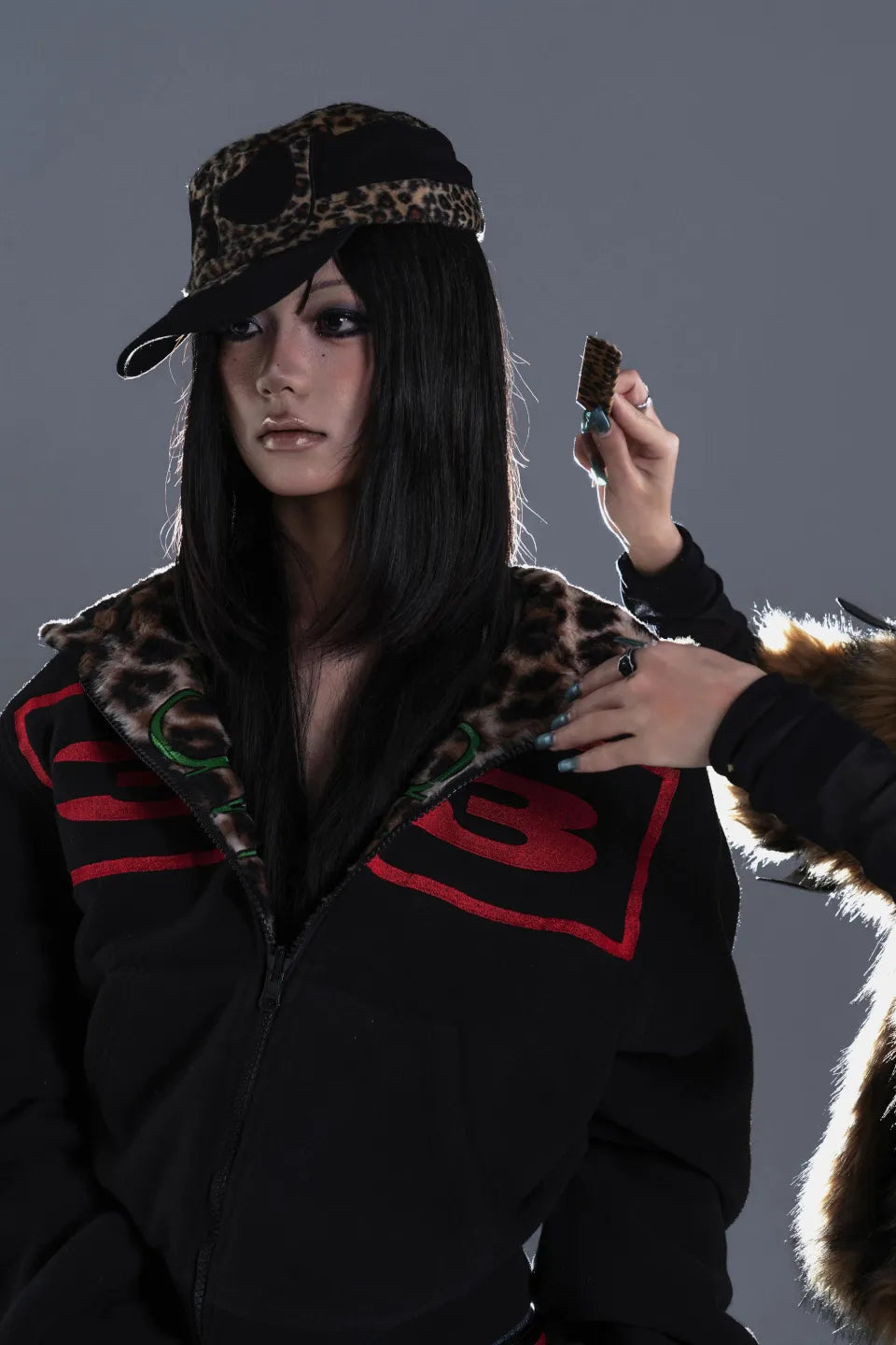 Reversible Leopard Hoodie Jacket