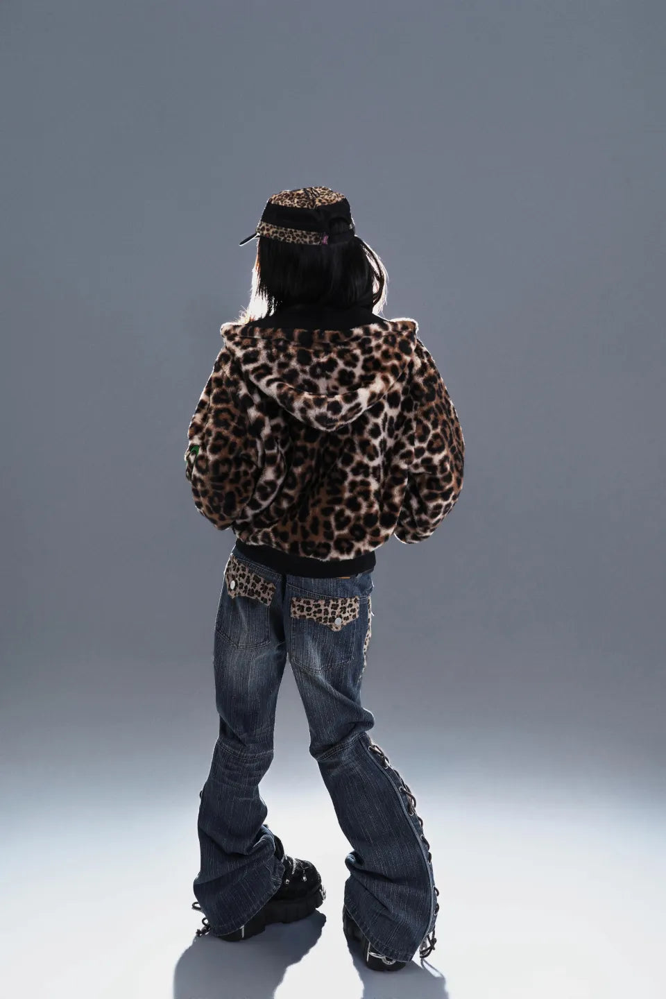 Reversible Leopard Hoodie Jacket