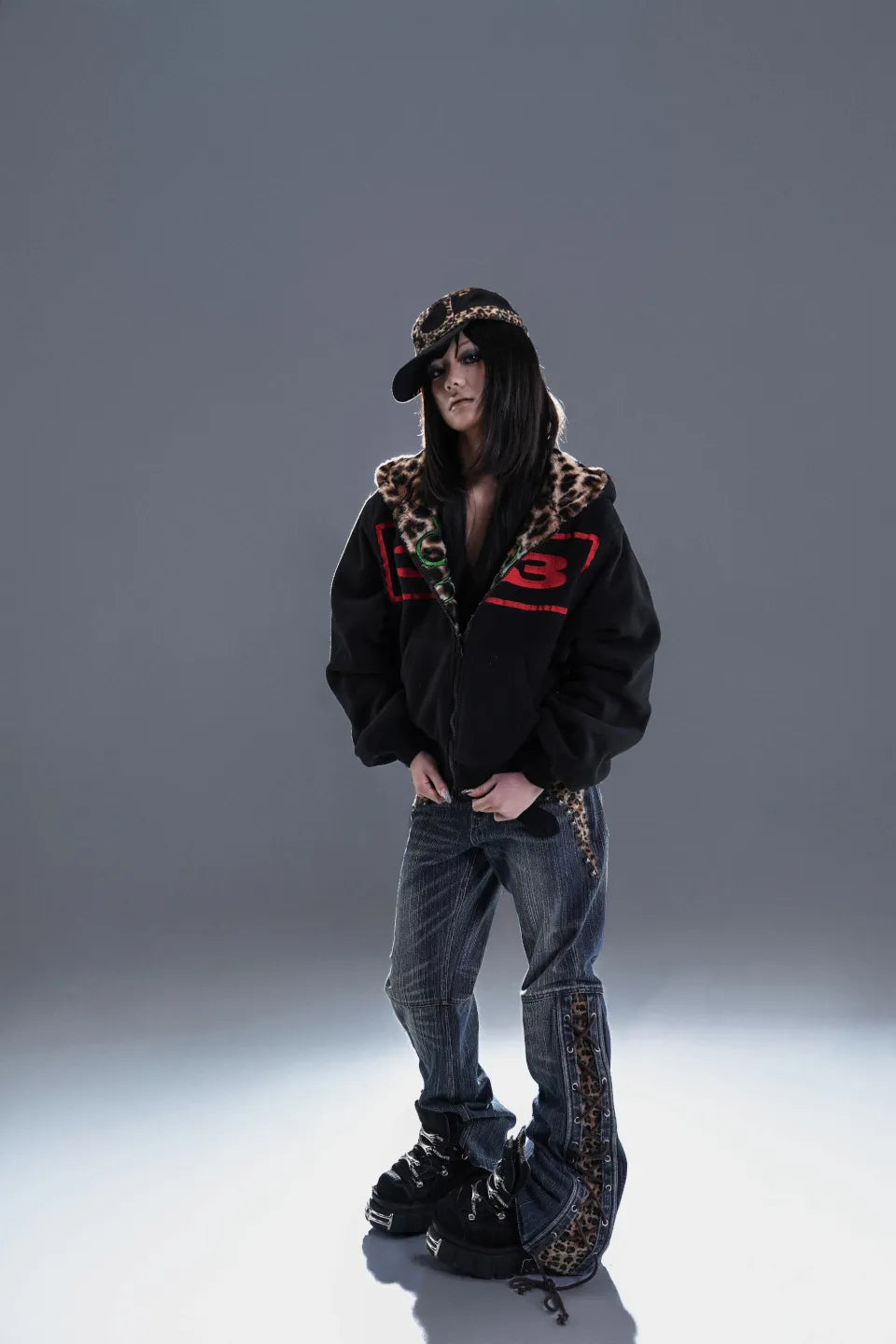 Reversible Leopard Hoodie Jacket