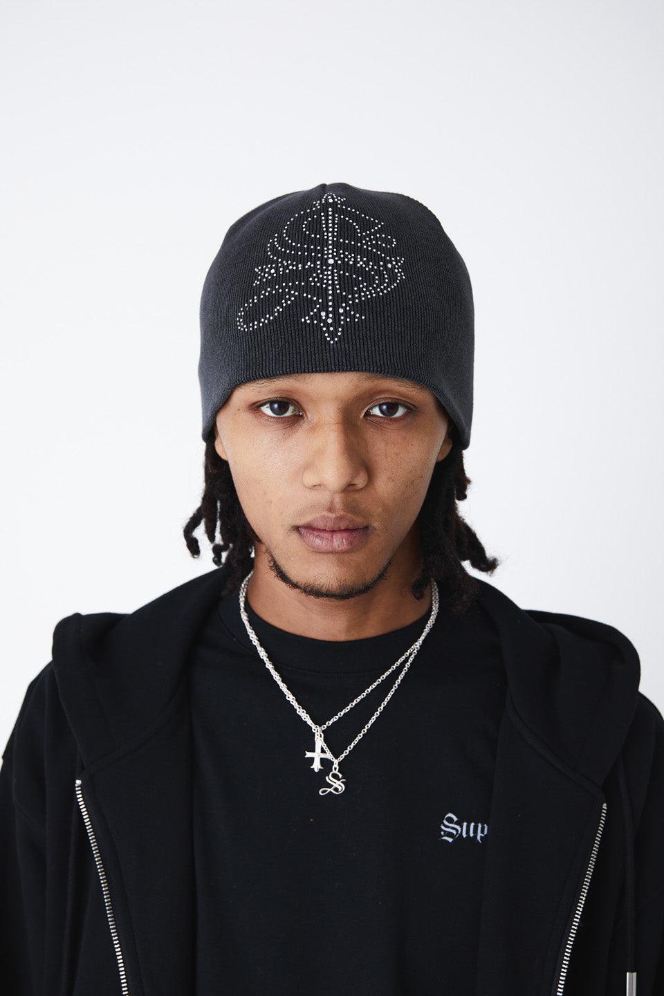 Rhinestone Cross Beanie